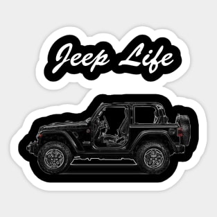 Jeep Life Side View Sticker